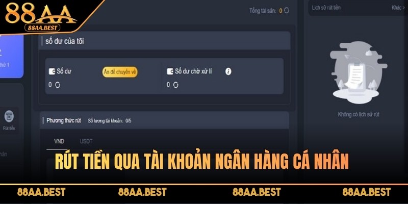 Rút tiền 88AA - Quy trình đổi thưởng luôn minh bạch 2 rút tiền 88aa qua tài khoản ngân hàng
